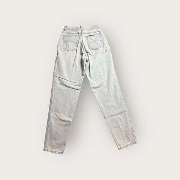 80s Vintage Light Wash Chic High Waist Jeans - Picture 4 of 5